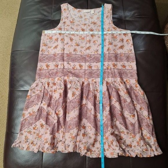 Logo Lavish Lori Goldstein Pink Floral Lace Sleeveless Tunic Top US 8 - Picture 14 of 15